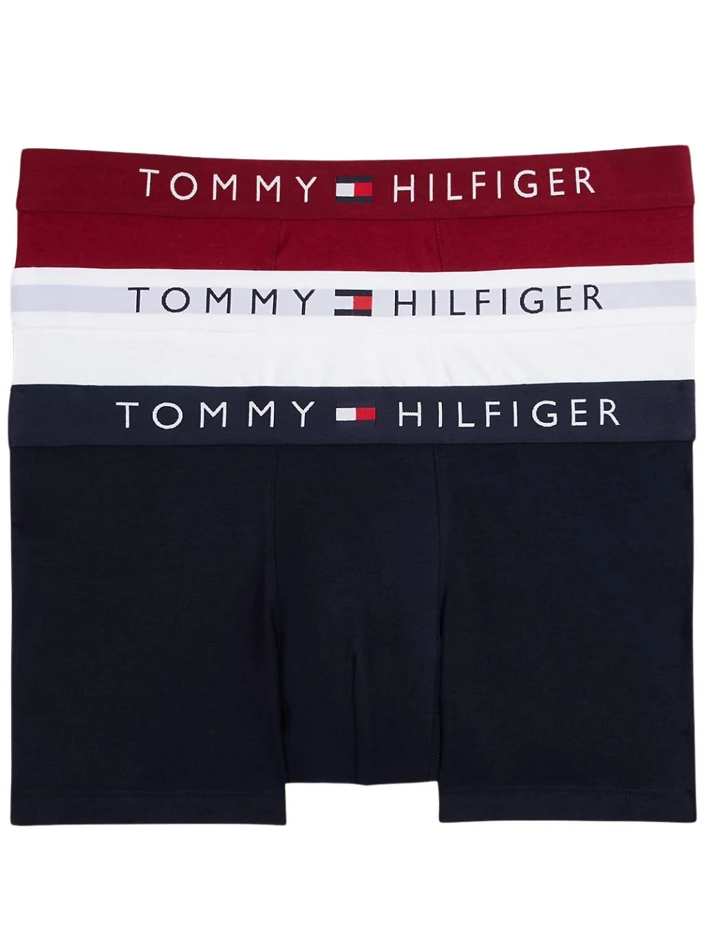 3-Pack TH Original Logo Boxer Trunks, Navy/White/Rouge - Image 7