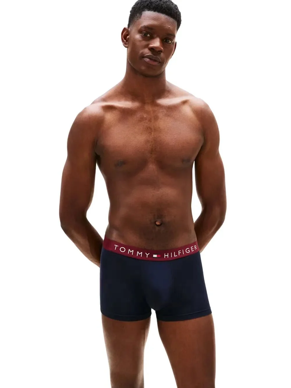 3-Pack TH Originals Boxer Trunks, Navy w/ green/blue/burgundy - Image 4
