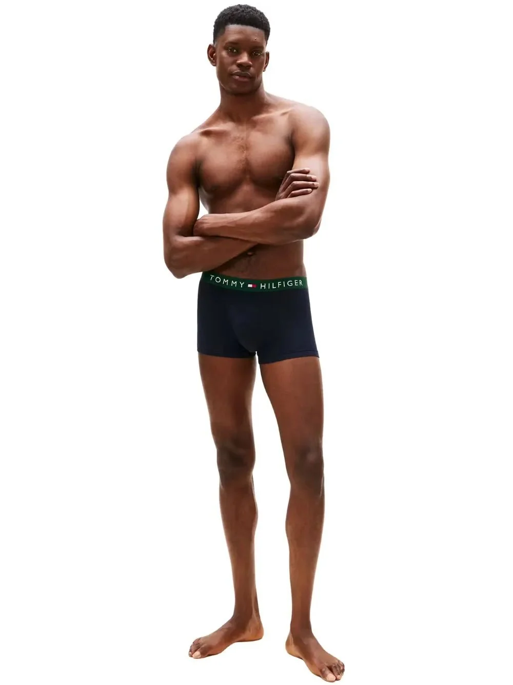 3-Pack TH Originals Boxer Trunks, Navy w/ green/blue/burgundy - Image 6