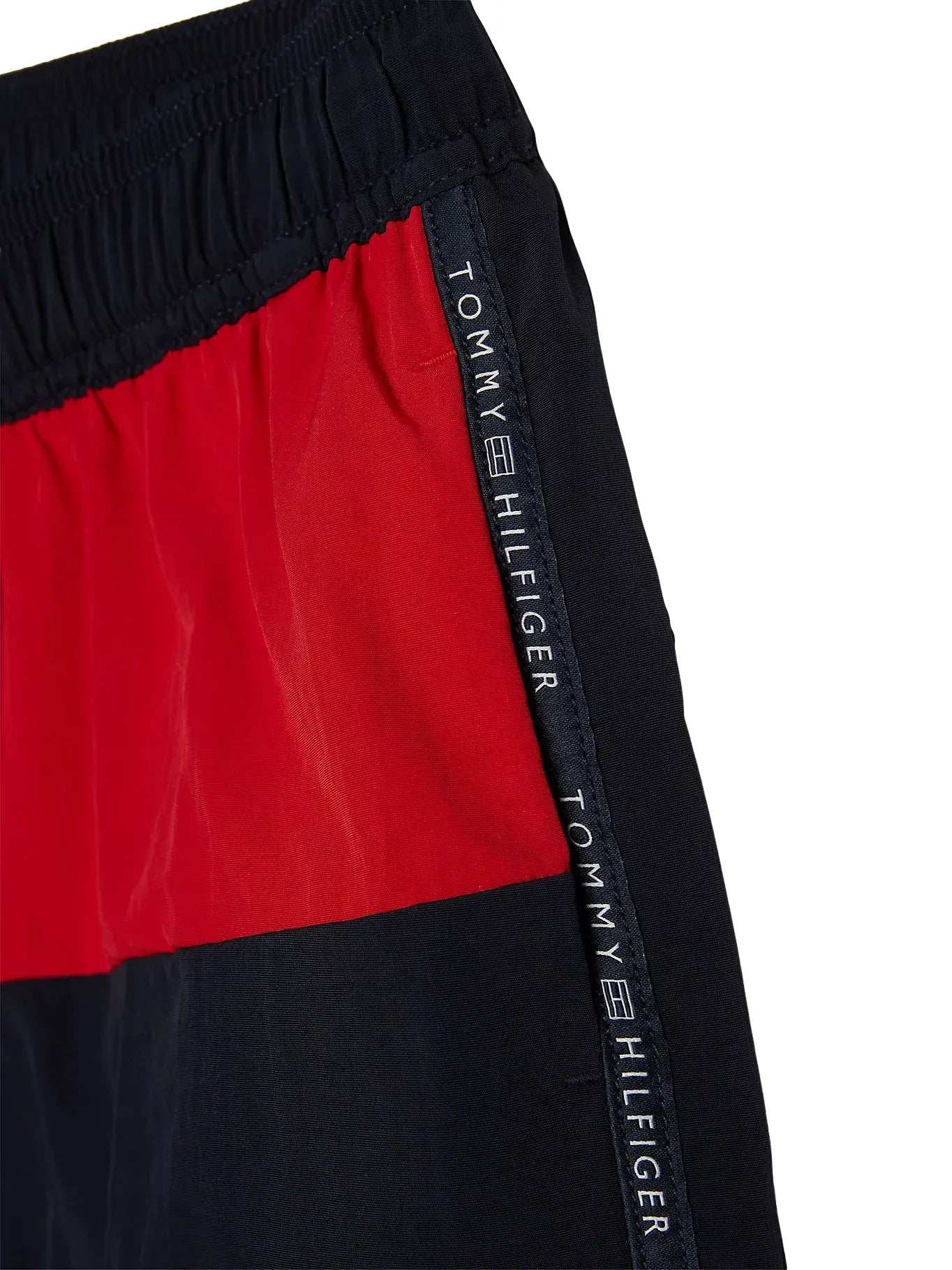 Boys Flag Logo Swim Shorts, Navy Blue - Image 3
