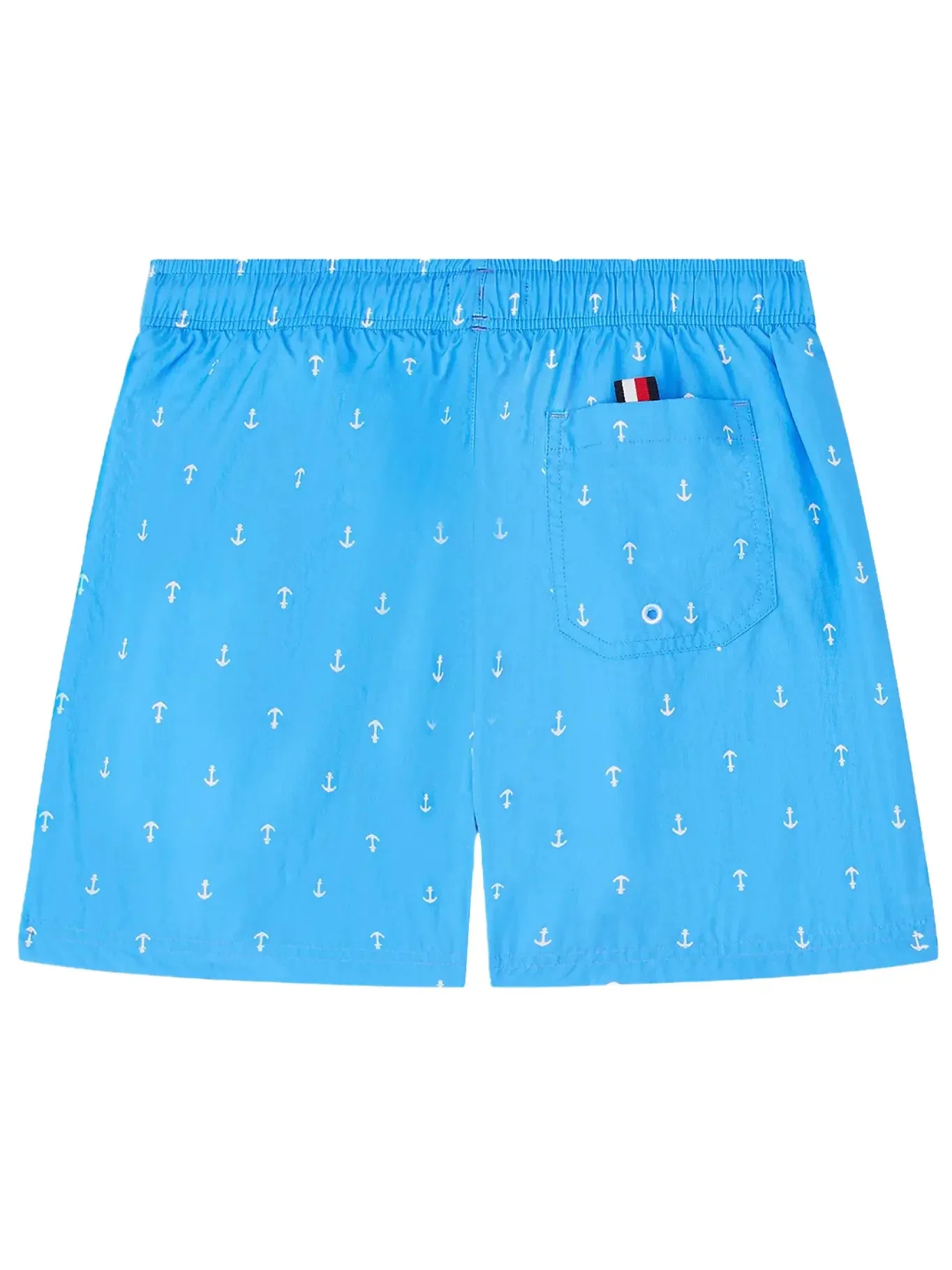 Boys Print Mid Length Swim Shorts, Anchor Blue Spell - Image 2