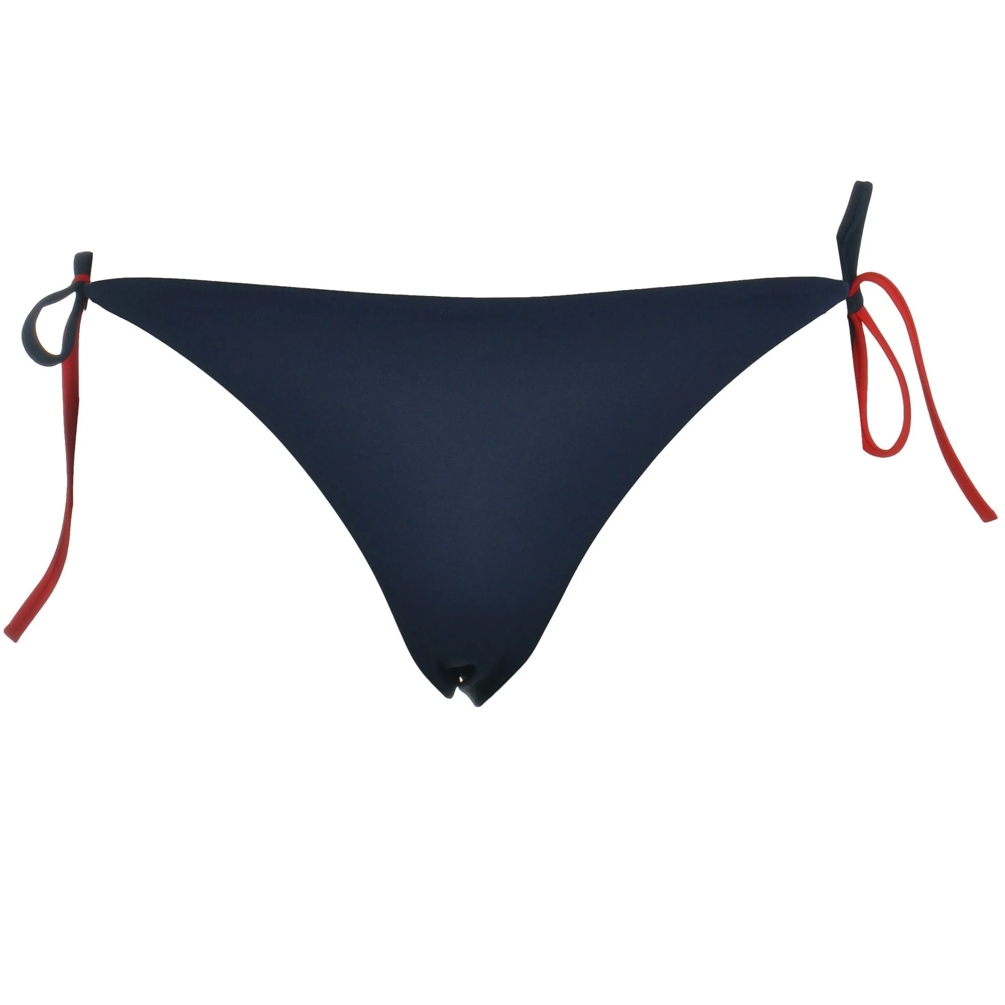Cheeky Side Tie Bikini, Navy Blazer / Tango Red