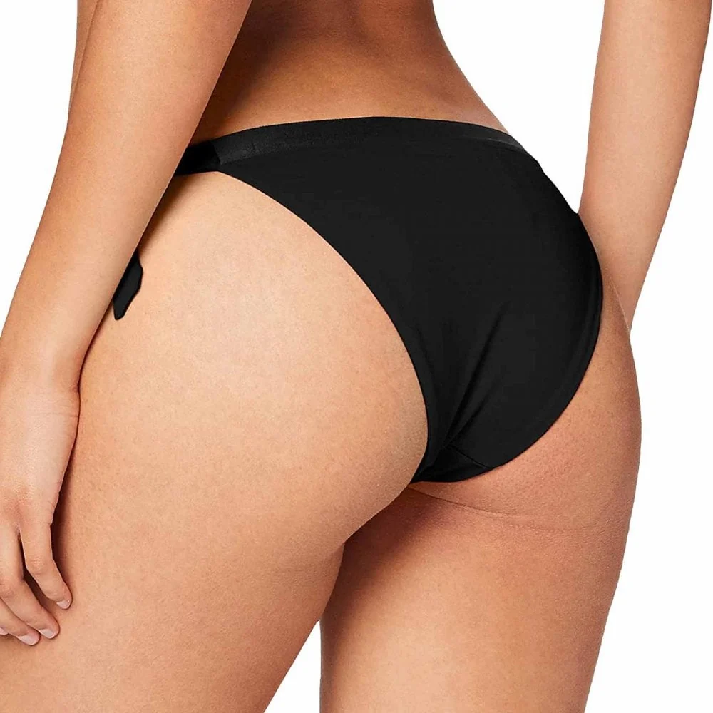Cheeky Side Tie Logo Bikini, PVH Black - Image 3