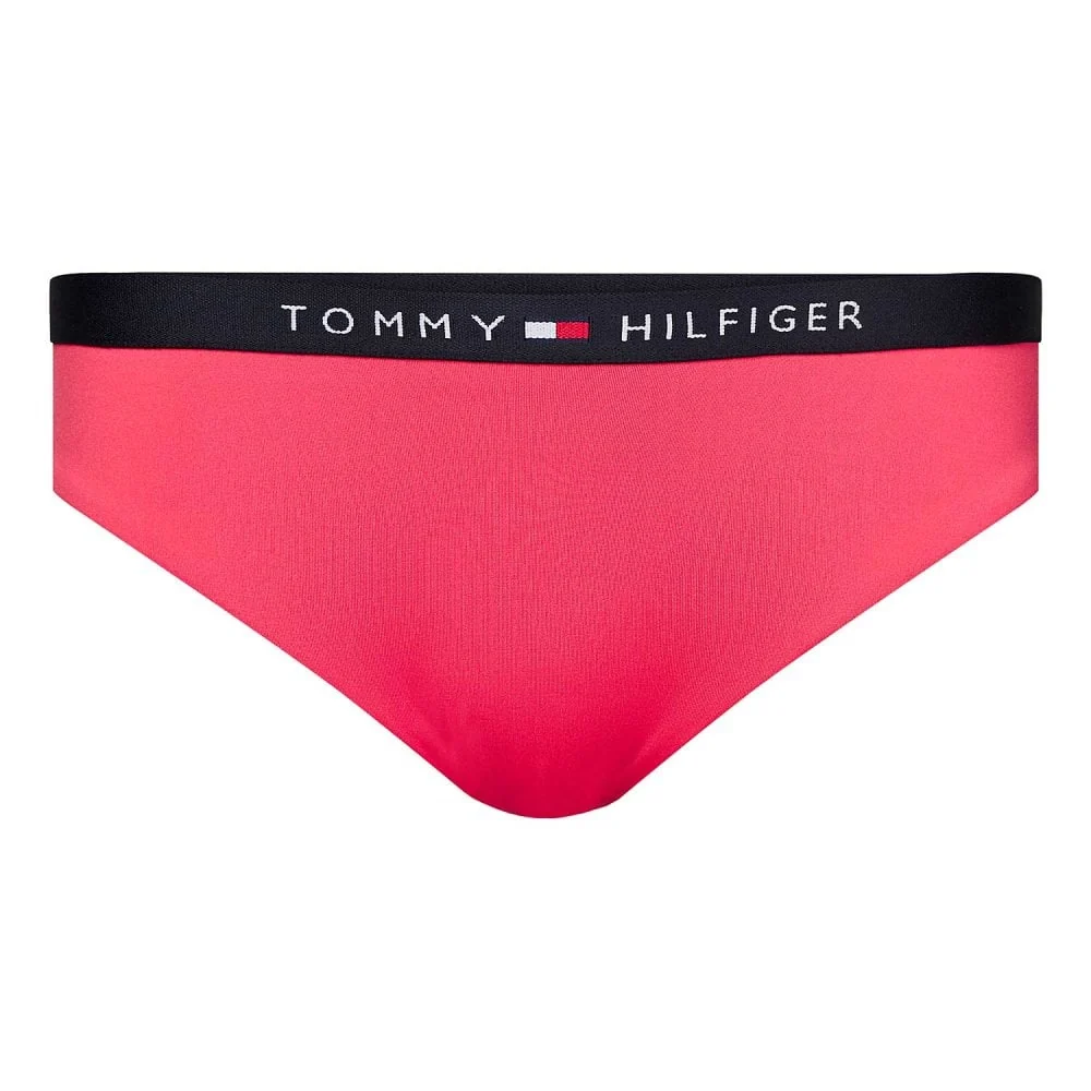 Classic Logo Waistband Bikini Bottoms, Laser Pink