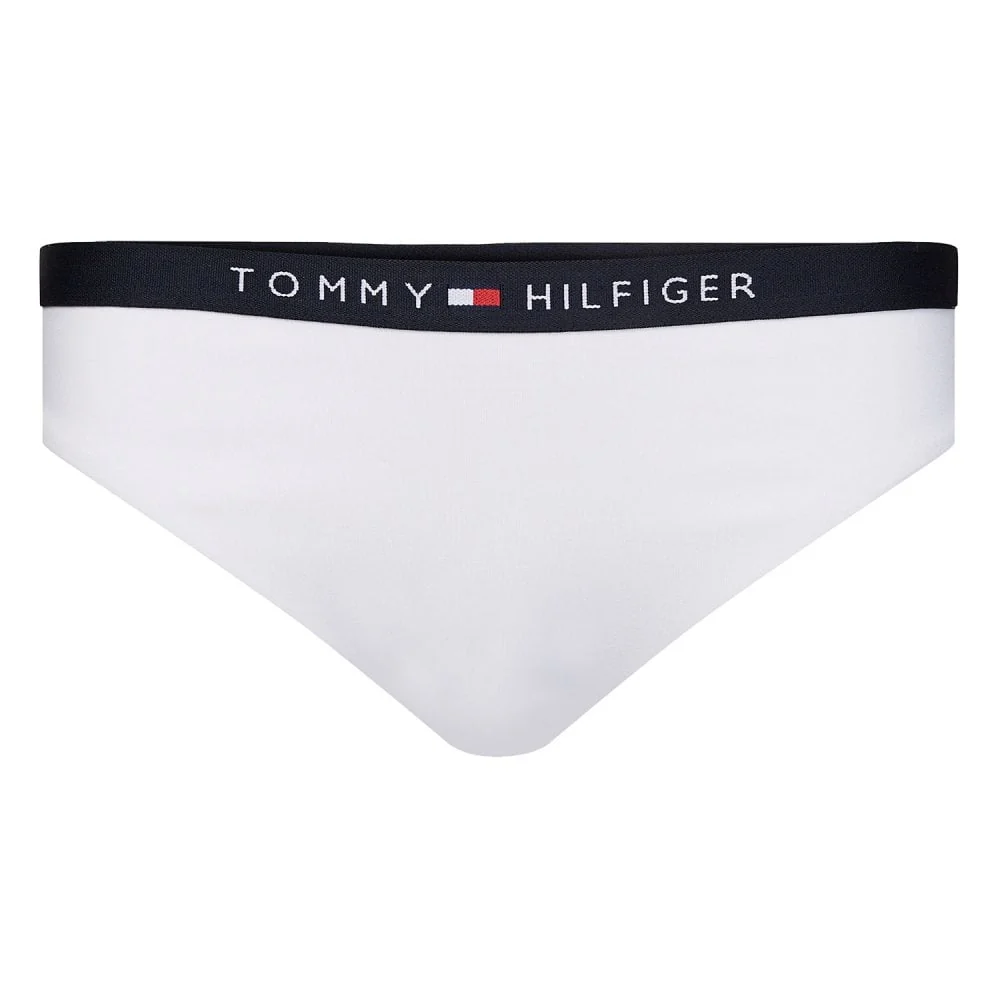 Classic Logo Waistband Bikini Bottoms, White