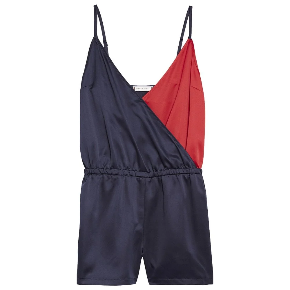 Colour Blocked Playsuit, Navy Blazer