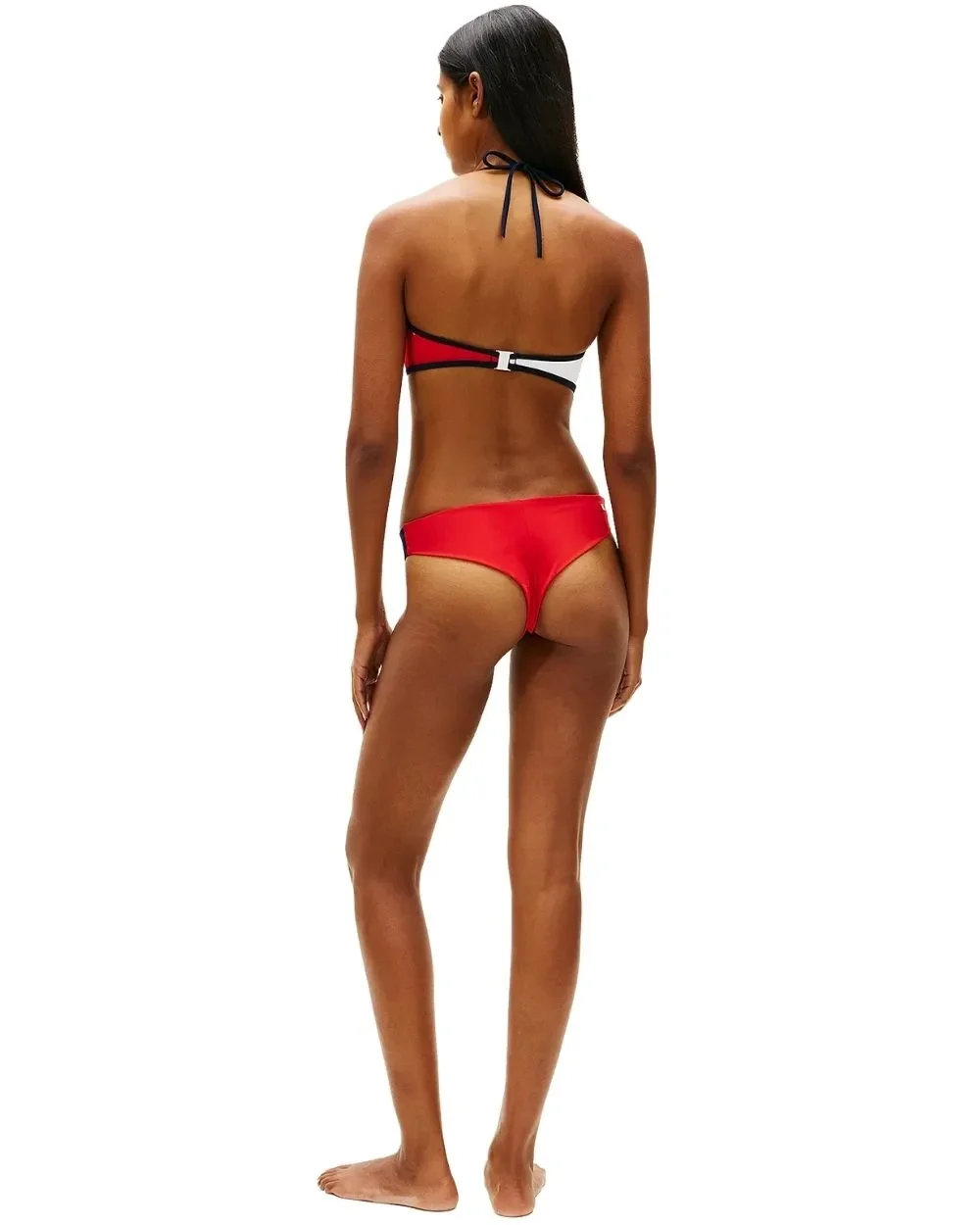 Core Flag Bandeau Bikini Top, Dark Night Navy - Image 3
