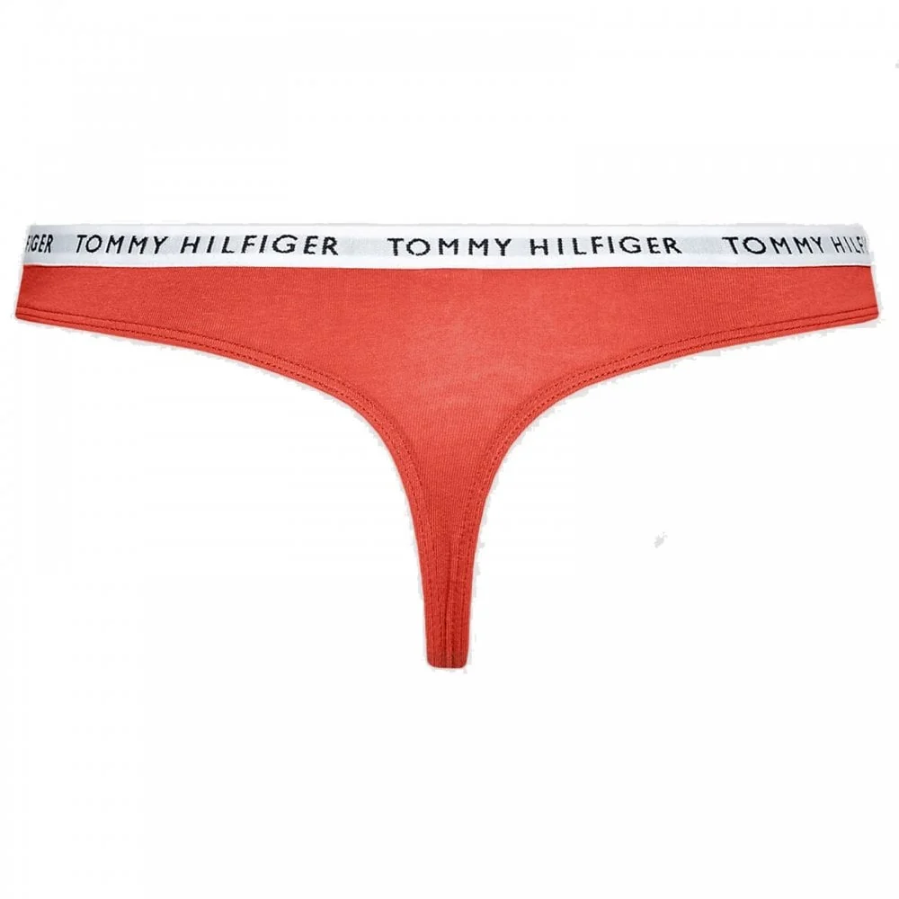 Cotton 3-Pack Thong, Cranberry/Aqua/Saltwater Green - Image 7