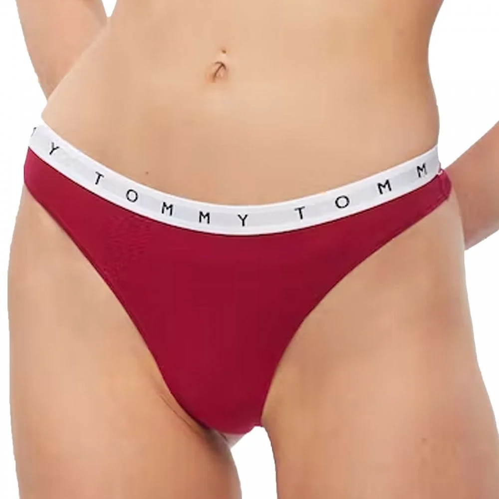 Cotton 3-Pack Thong, Exotic Berry/Gingham/Night Diver - Image 4