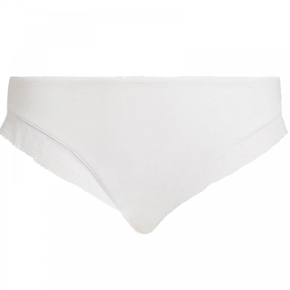 Curve Logo Lace Bikini Briefs, White