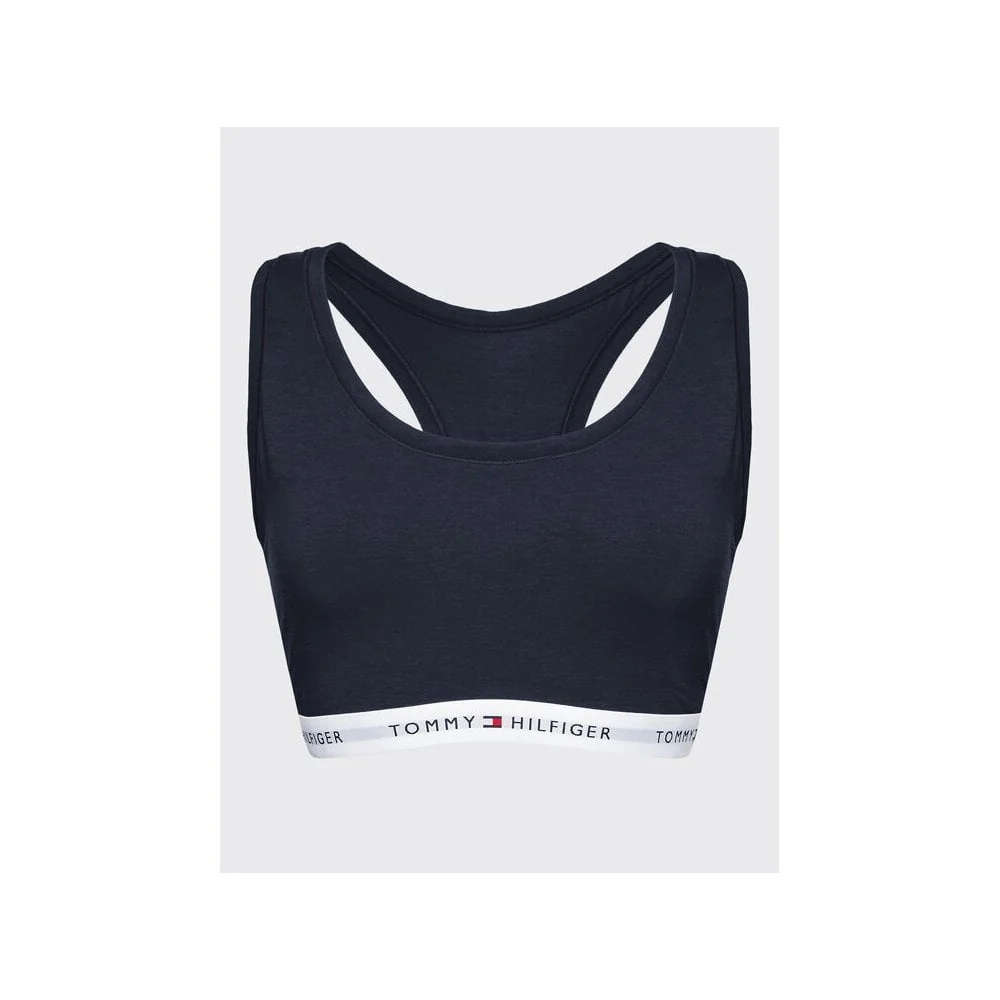 Curve Tommy Icons Unlined Bralette, Navy