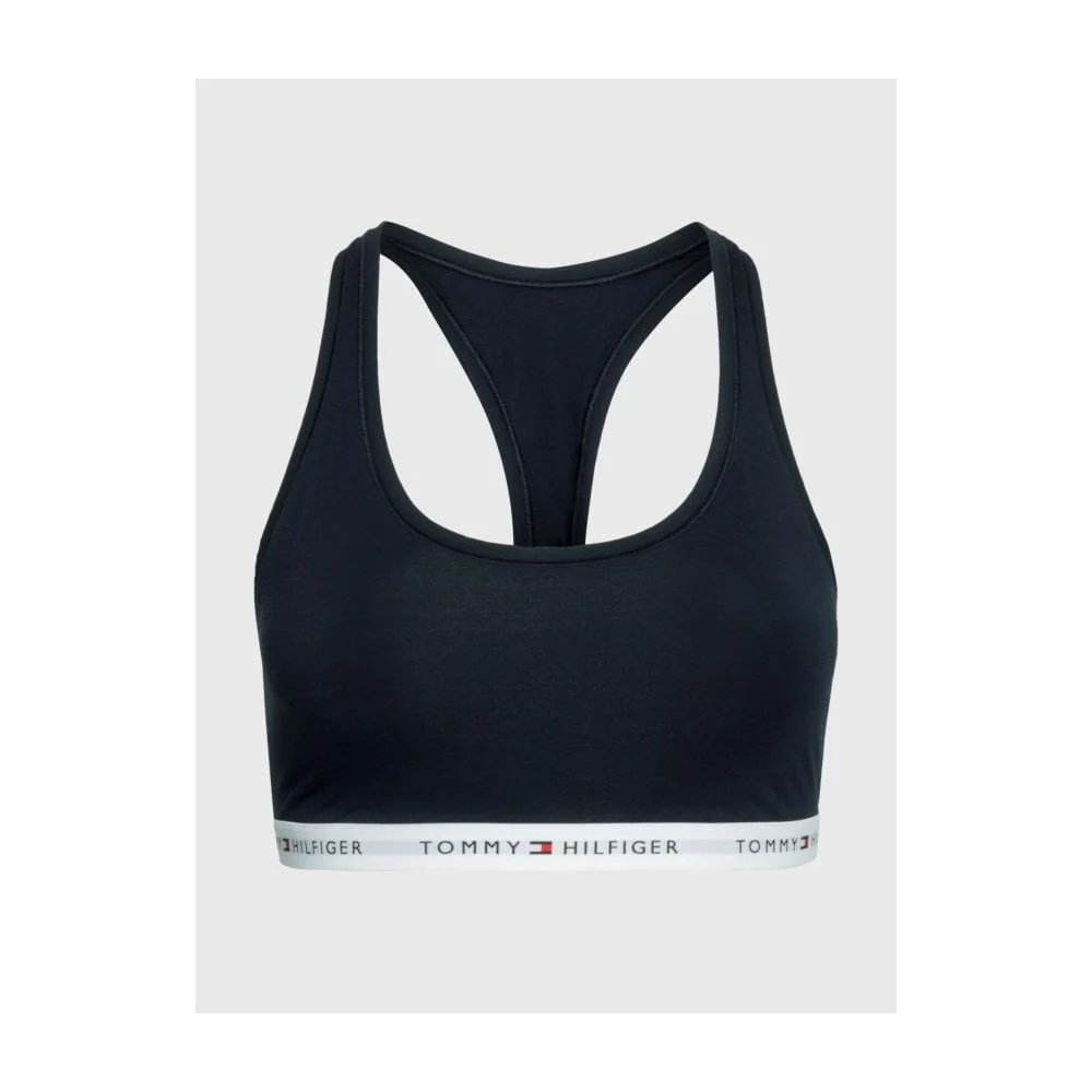 Curve Tommy Icons Unlined Bralette, Navy - Image 5