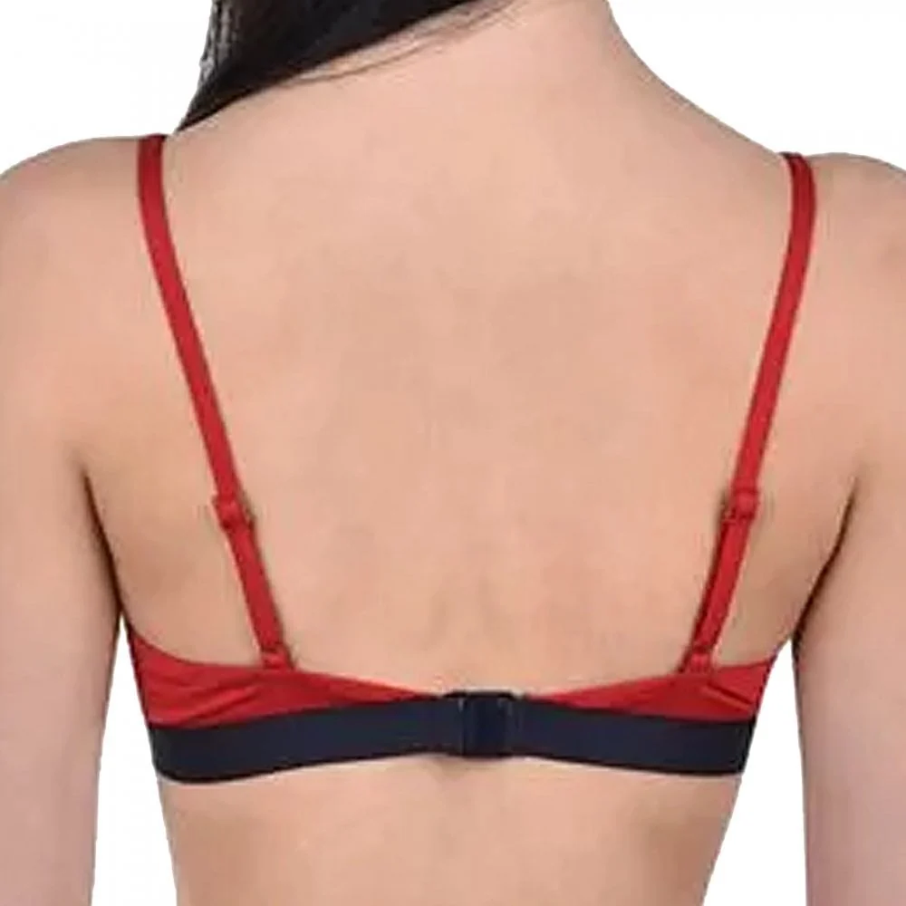 Cut Out Detail Swim Bikini Top, Tango Red - Image 3