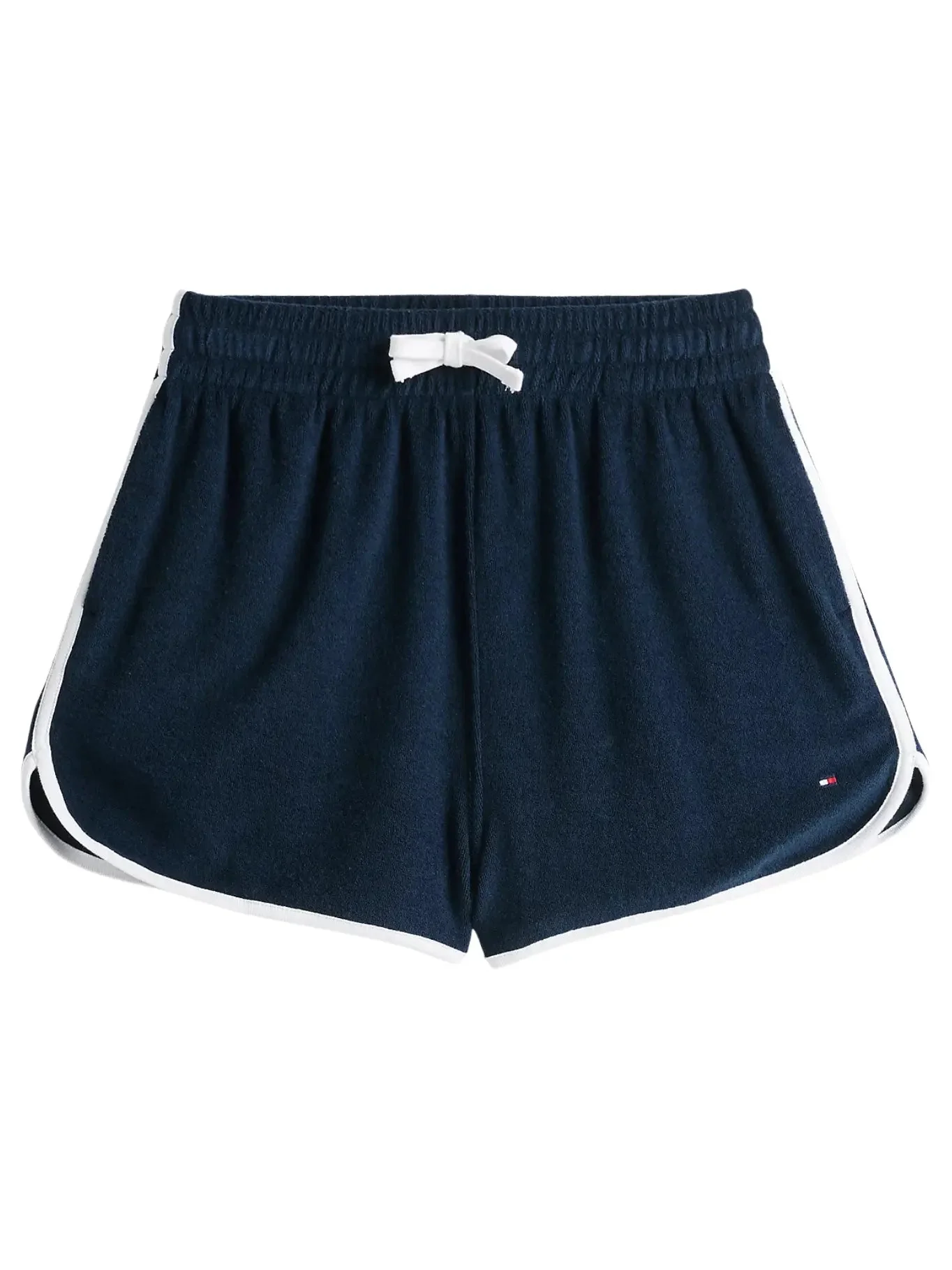 Embroidered Flag Terry Shorts, Navy
