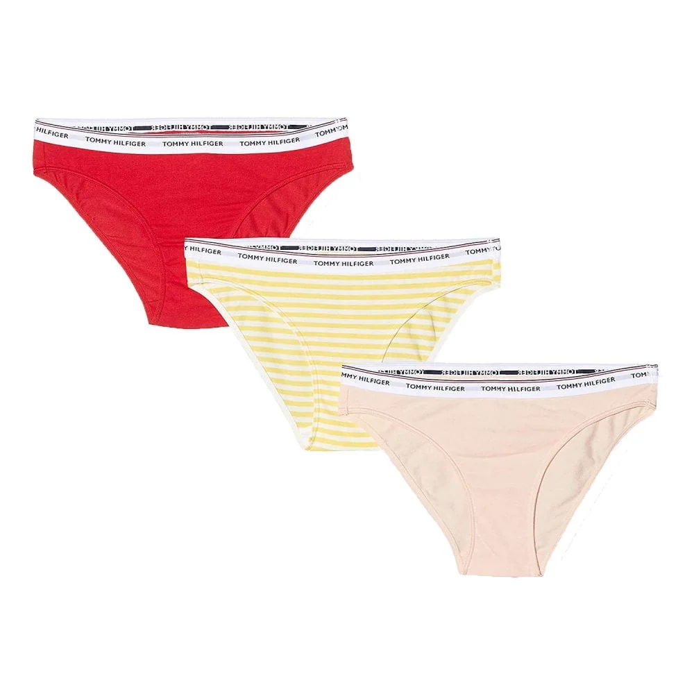 Essentials 3-Pack Bikini, Primrose Yellow / Pale Blush / Tango Red