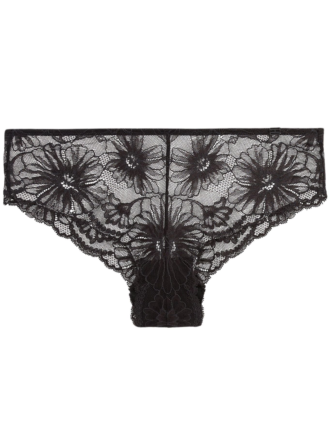 Floral Lace Brazilian Brief, Black