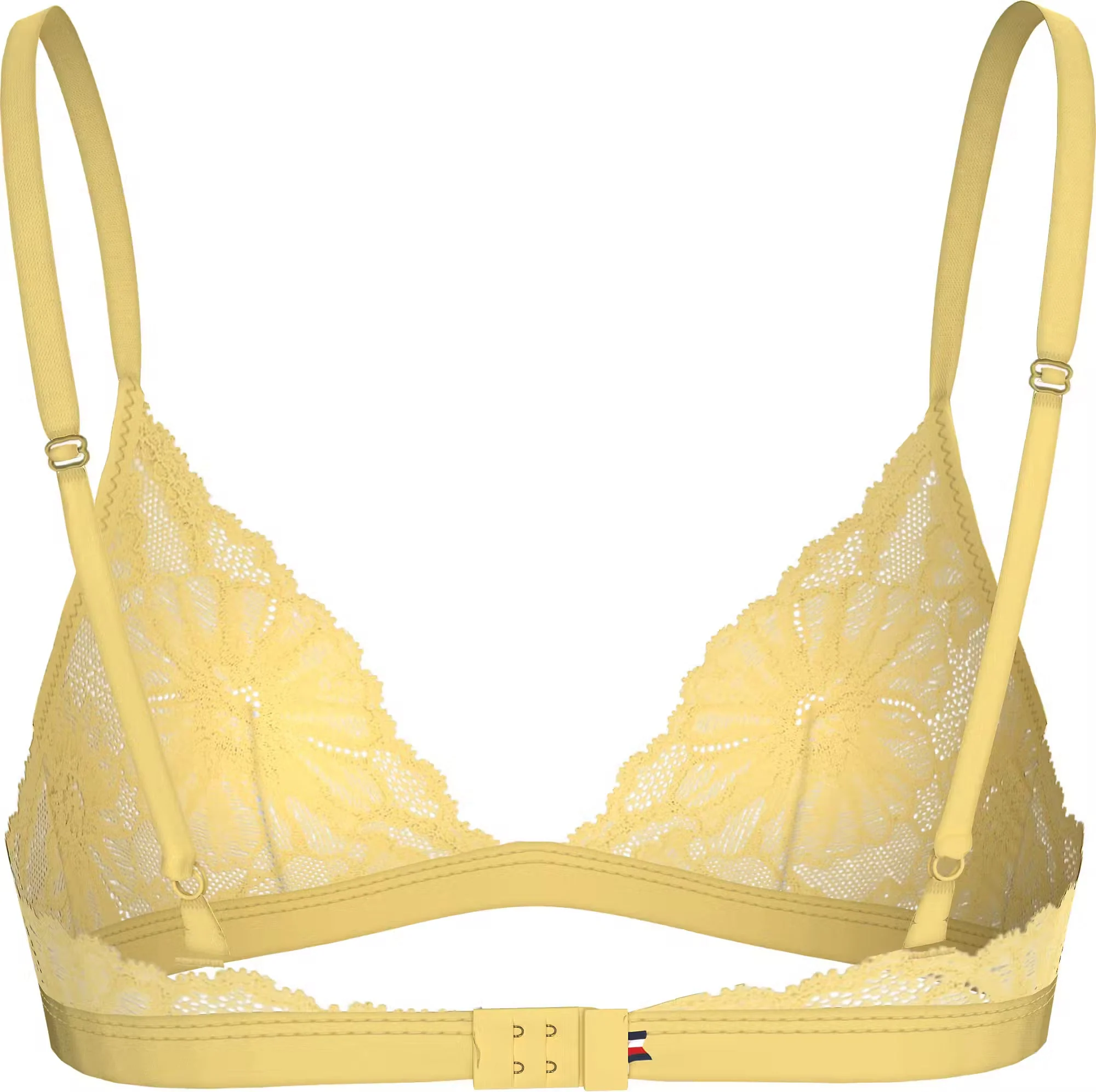 Floral Lace Triangle Bra, Citronella - Image 2