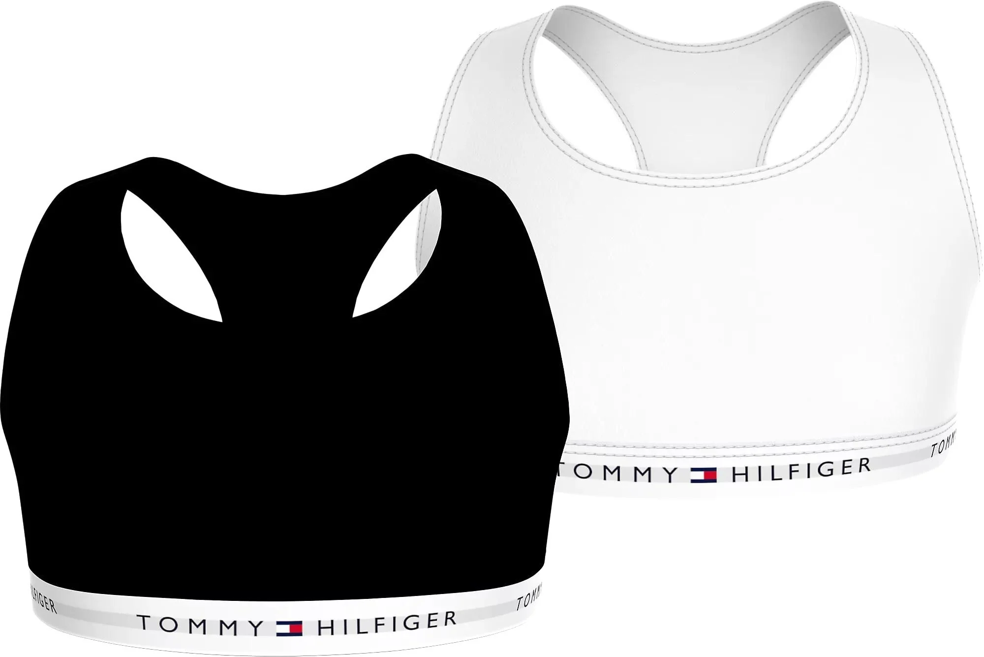 Girls 2-Pack Heritage Logo Bralette Set, Black/White