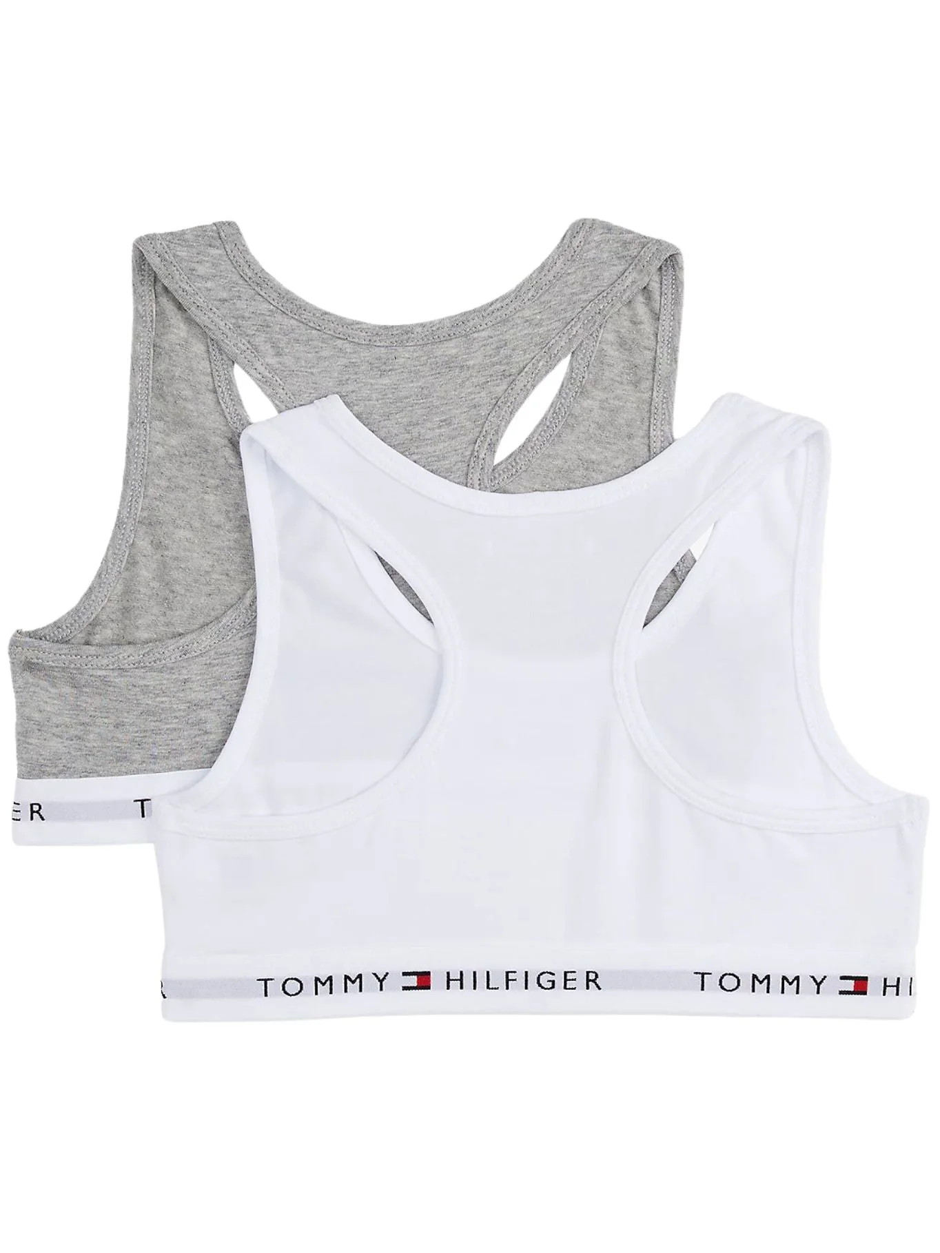 Girls 2-Pack Heritage Logo Bralette Set, Grey/White - Image 2