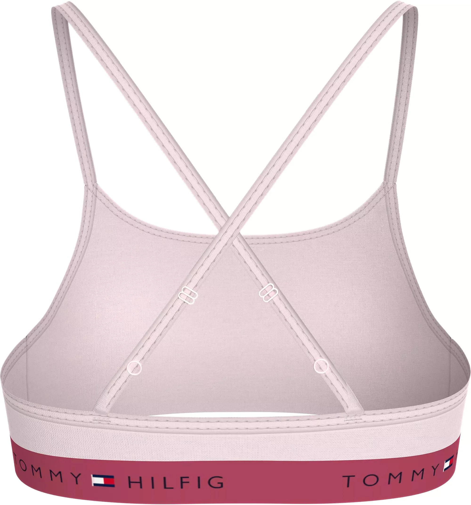 Girls 2-Pack Heritage Logo Strappy Bralette Set, Light Pink / Deep Rouge - Image 2