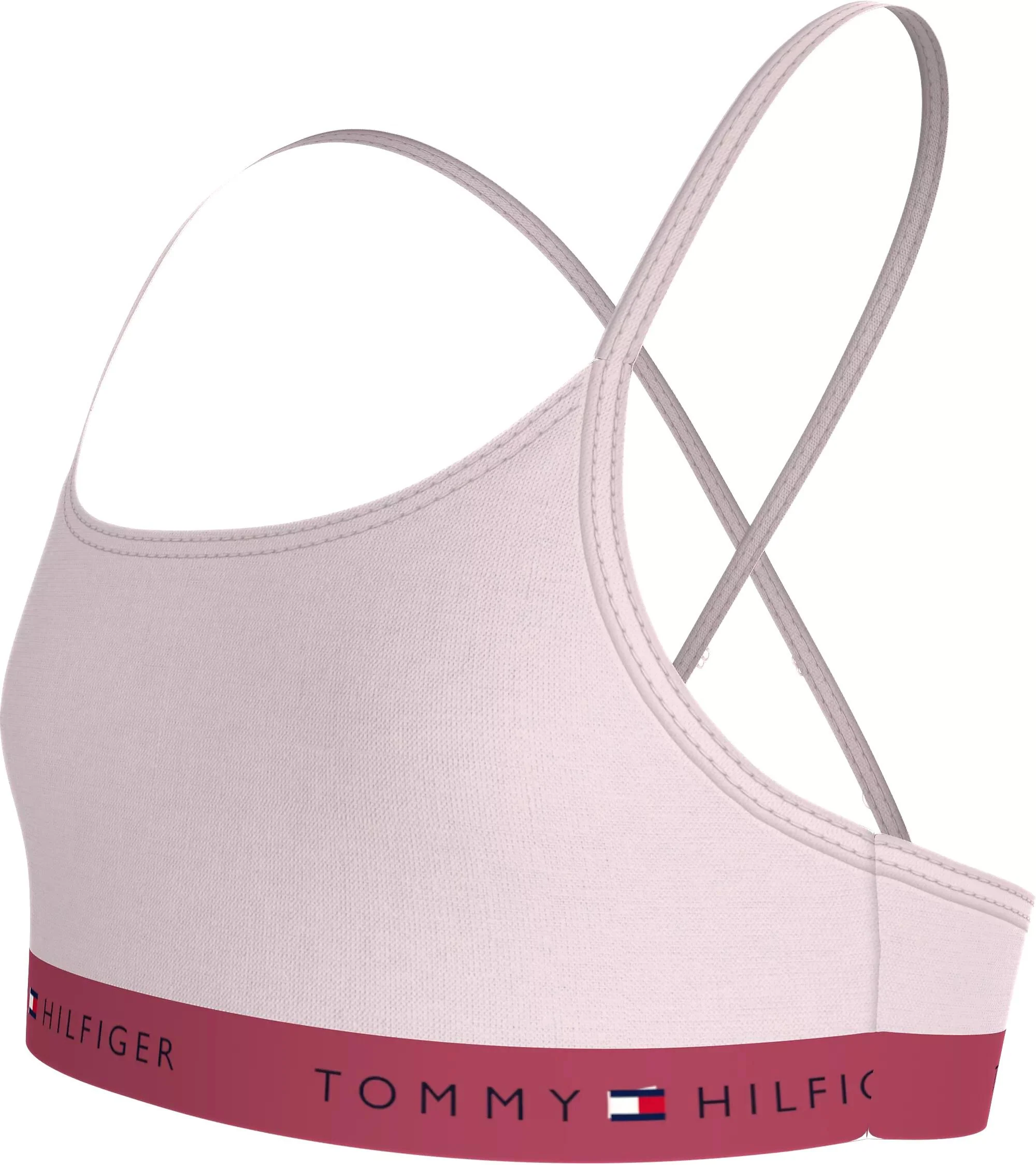Girls 2-Pack Heritage Logo Strappy Bralette Set, Light Pink / Deep Rouge - Image 3