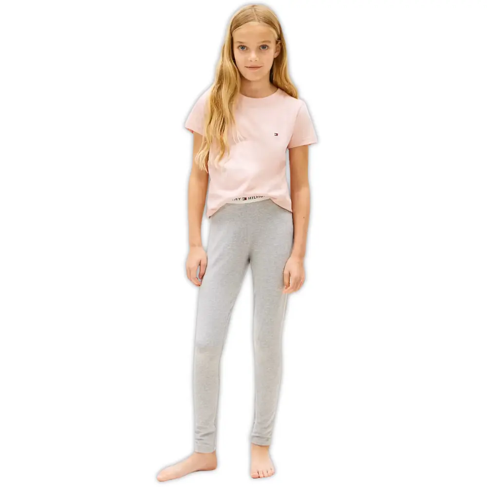 Girls 2-Pack Heritage Logo T-Shirts, Grey/Pink - Image 4