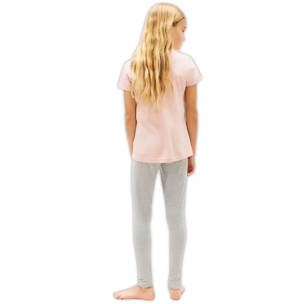 Girls 2-Pack Heritage Logo T-Shirts, Grey/Pink - Image 5