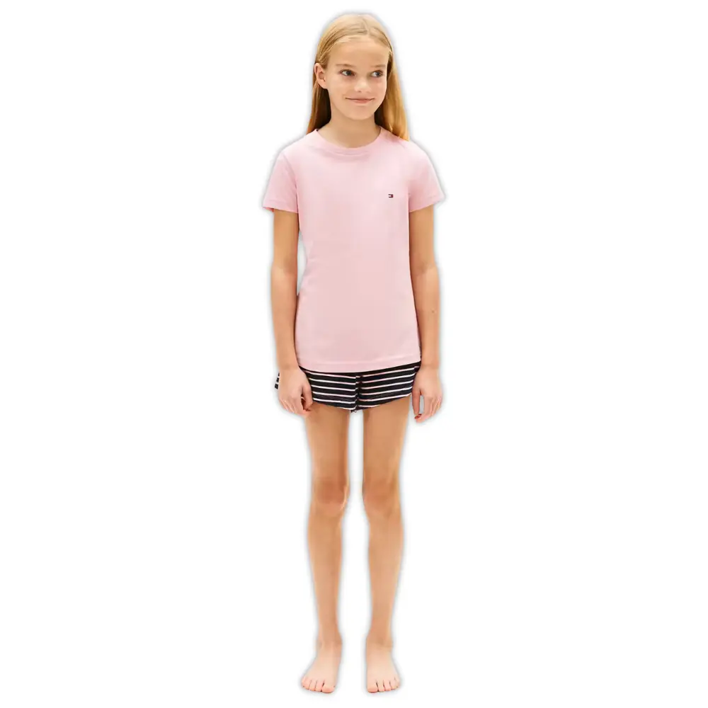 Girls 2-Pack Heritage Logo T-Shirts, Pink/Navy - Image 4