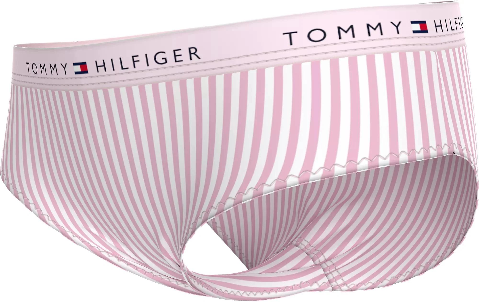 Girls 2-Pack Ithica Stripe Print Hipster Briefs, Pink/Navy - Image 3