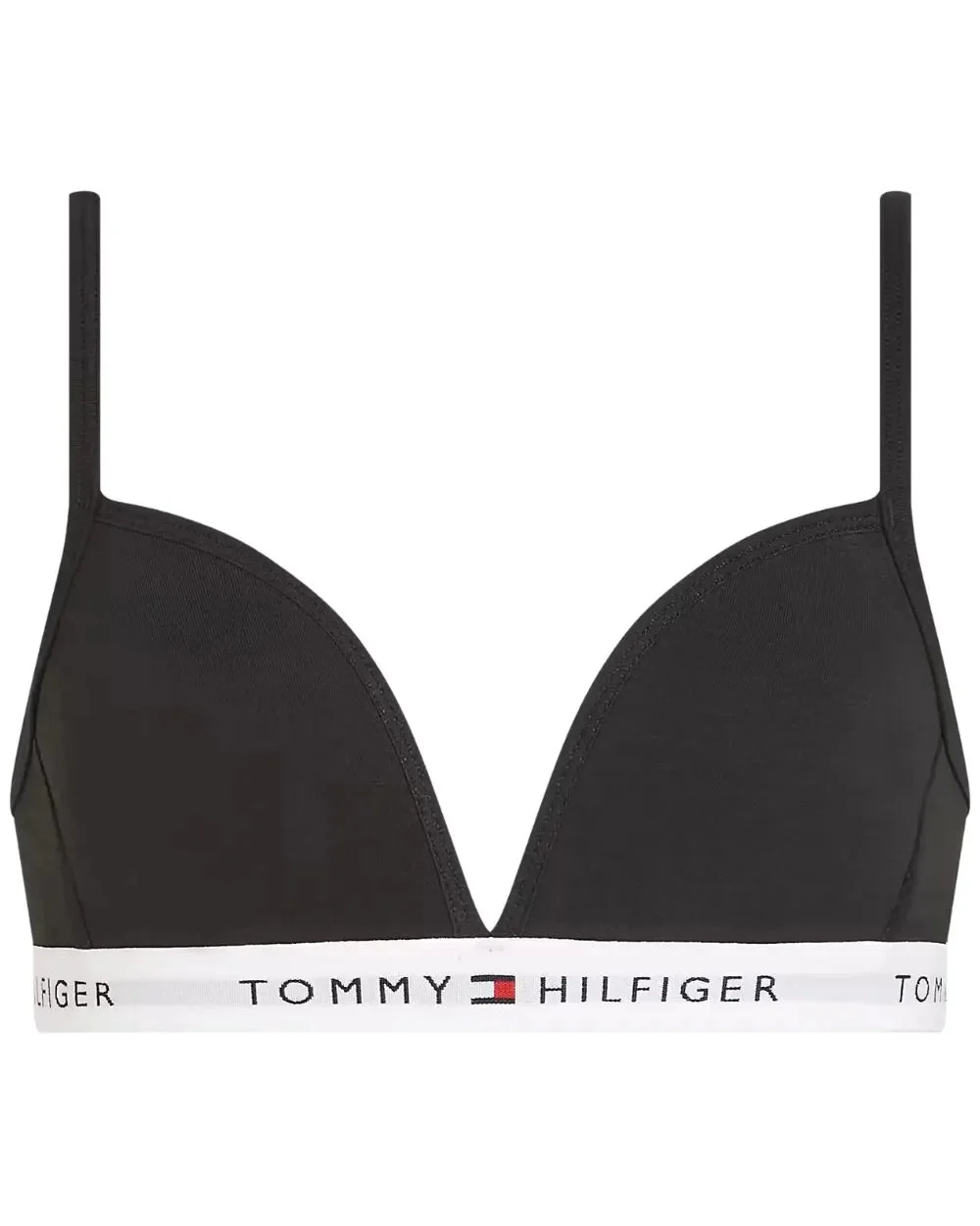 Girls Heritage Logo Fixed Foam Triangle Bra, Black