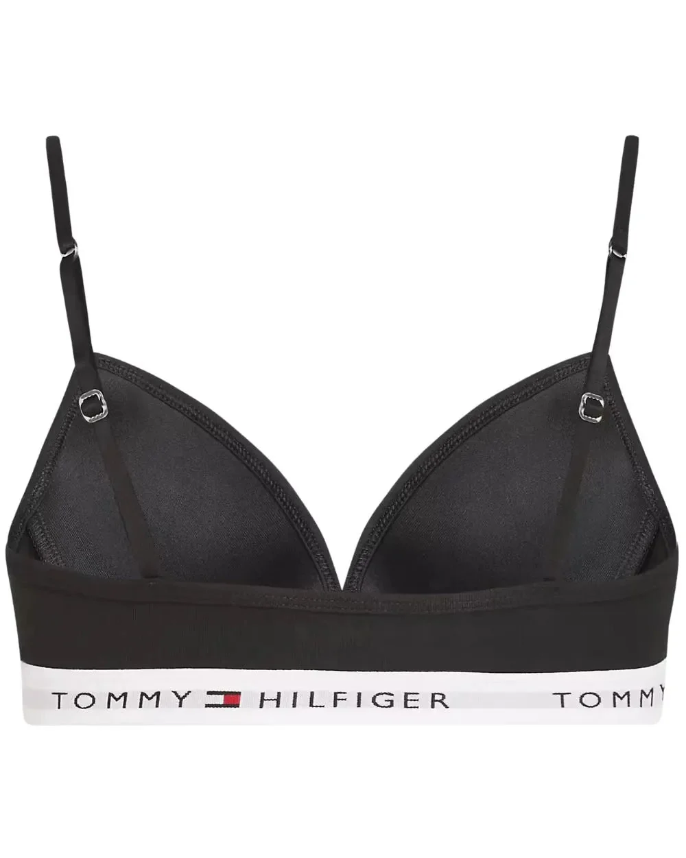 Girls Heritage Logo Fixed Foam Triangle Bra, Black - Image 2