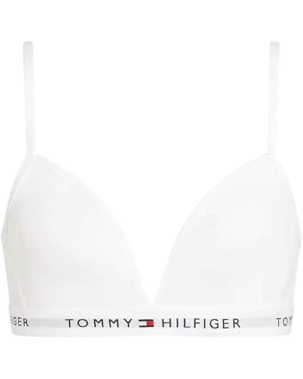 Girls Heritage Logo Fixed Foam Triangle Bra, White