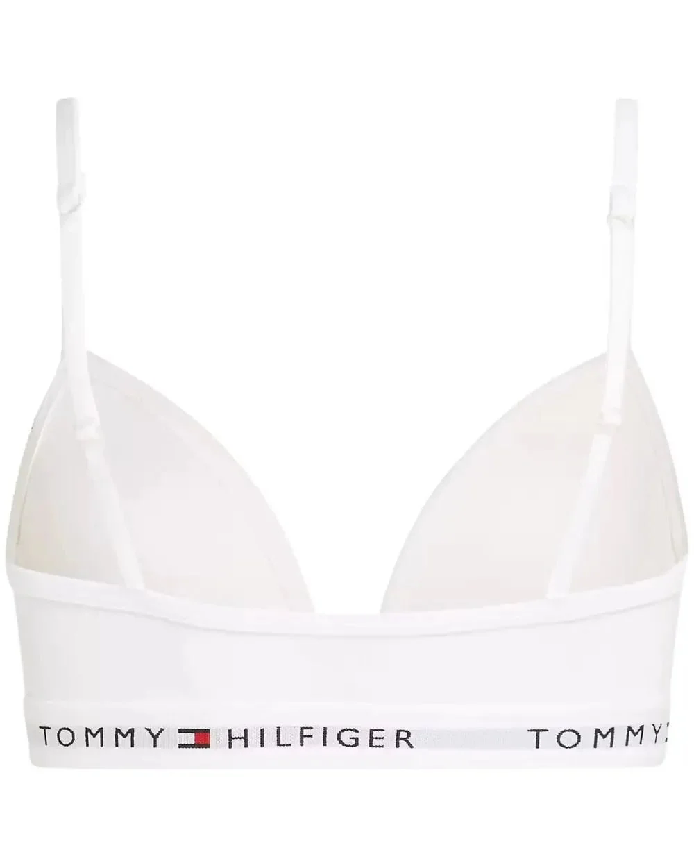 Girls Heritage Logo Fixed Foam Triangle Bra, White - Image 2