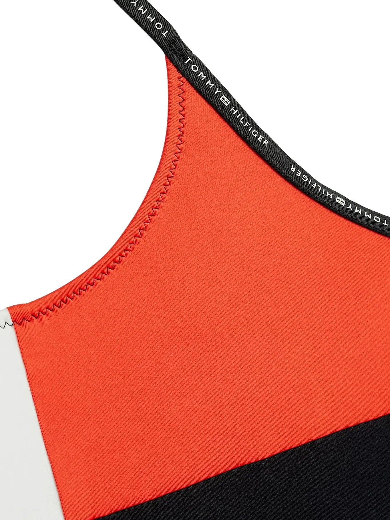 Girls Hilfiger Flag Halterneck Swimsuit, Navy Blue - Image 3
