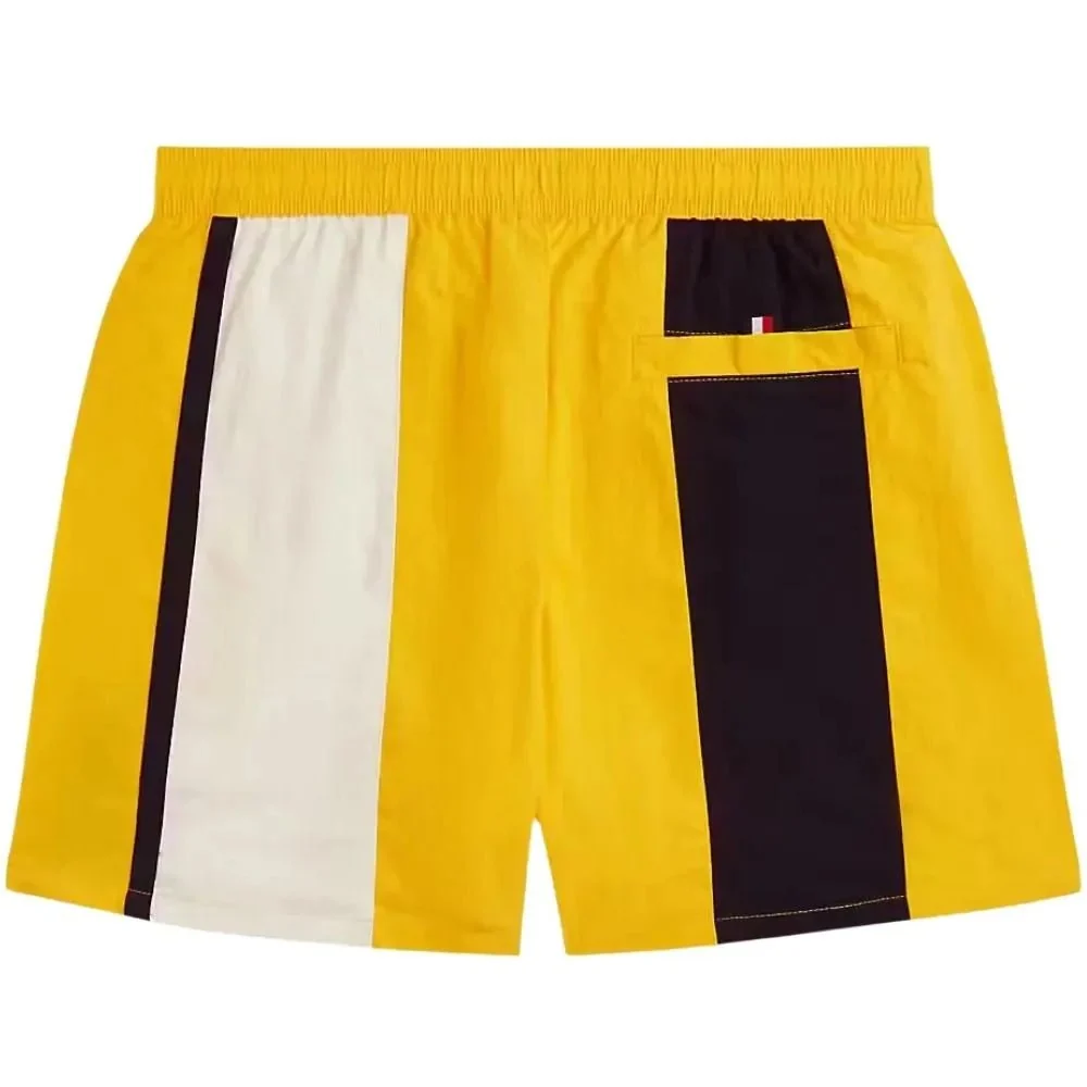Heritage Cut-and-Sew Swim Shorts, Sunshine Yellow - Image 3