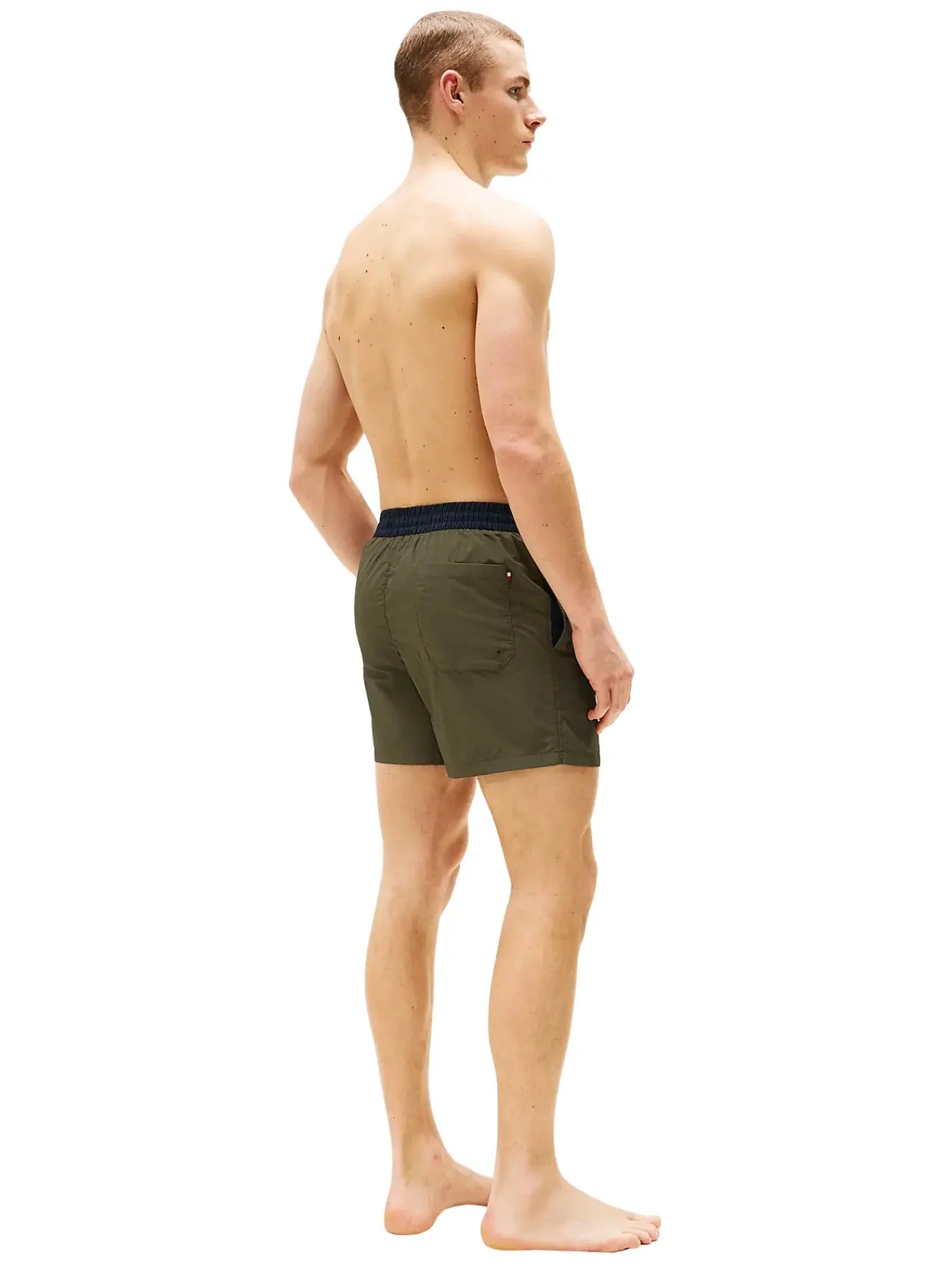 Heritage Mid Length Swim Shorts, Army Green - Image 4
