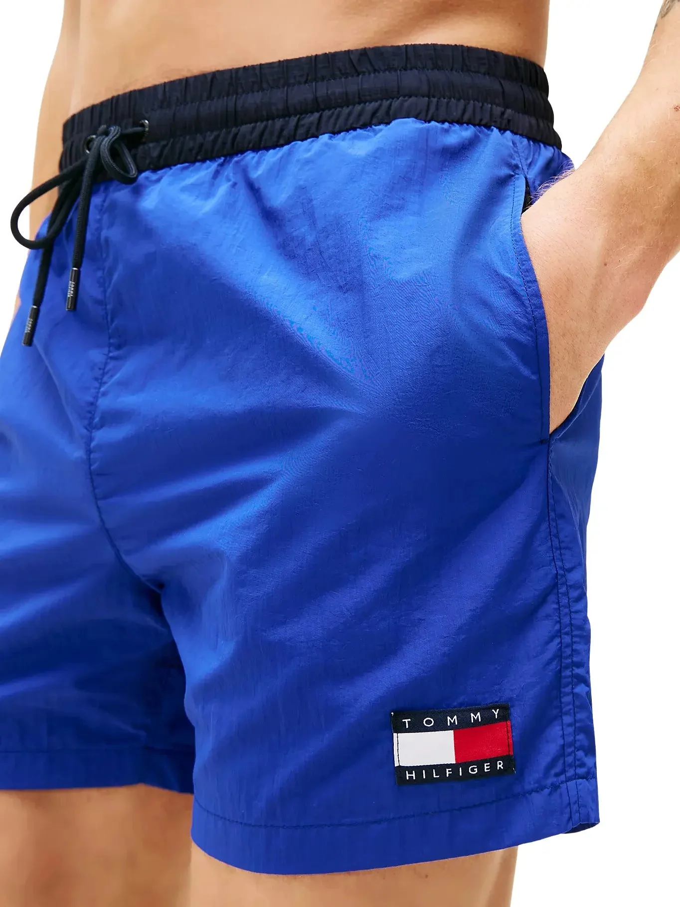 Heritage Mid Length Swim Shorts, Wedge Blue - Image 4