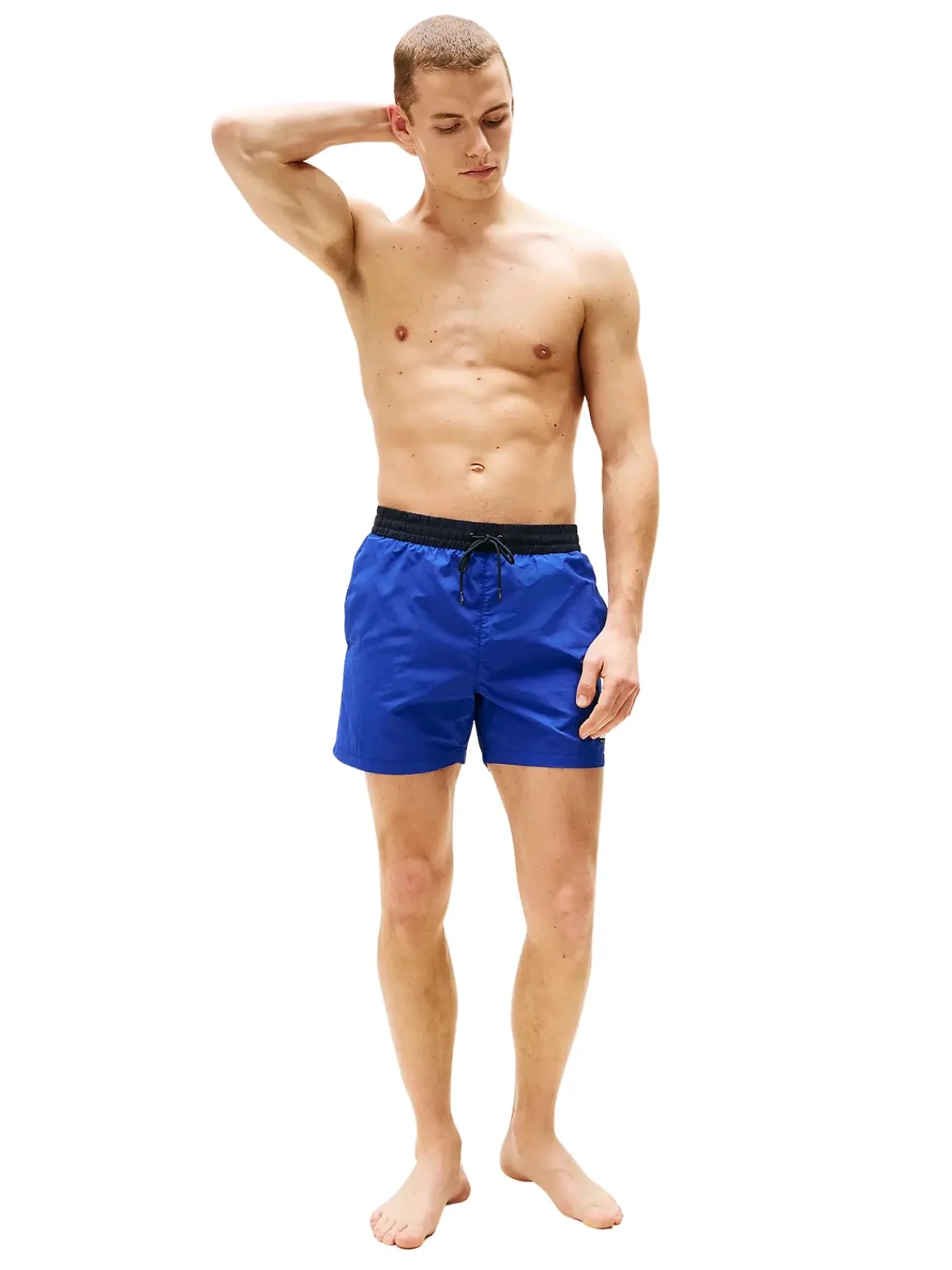 Heritage Mid Length Swim Shorts, Wedge Blue - Image 5