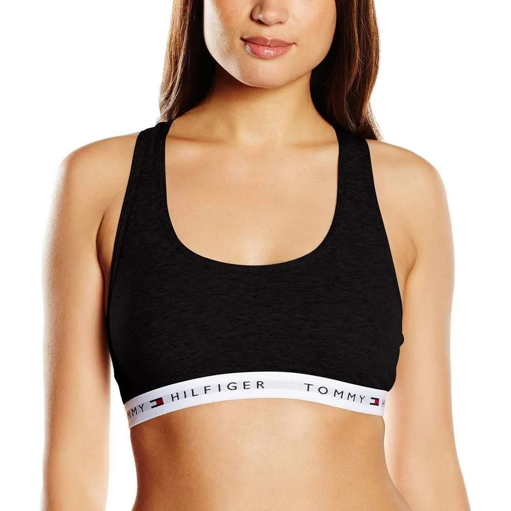 Iconic Cotton Bralette, Black
