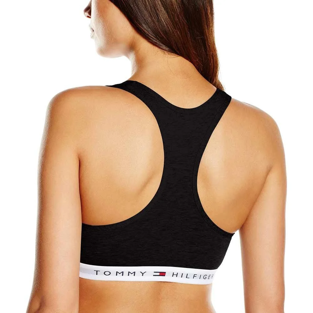 Iconic Cotton Bralette, Black - Image 2