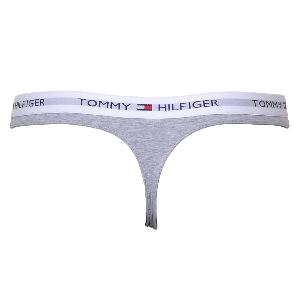 Iconic Cotton Thong, Grey - Image 2