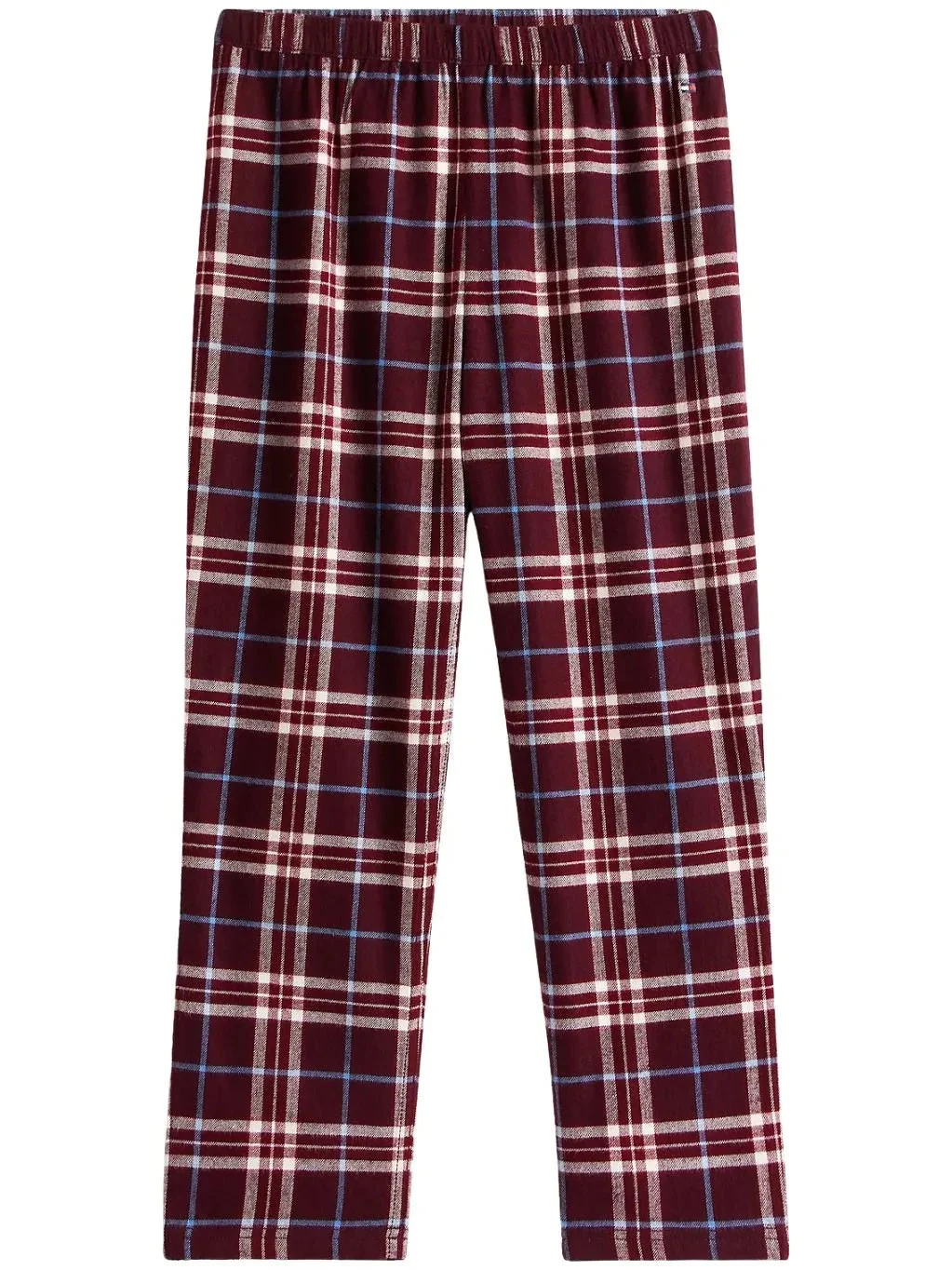 Kids Tartan Flannel Pyjama Gift Set, Burgundy - Image 3
