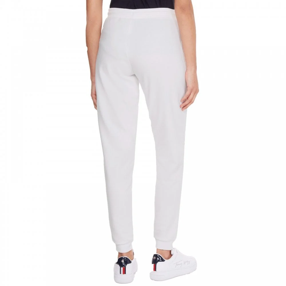 Logo Embroidered Tapered Track Pants, White - Image 4