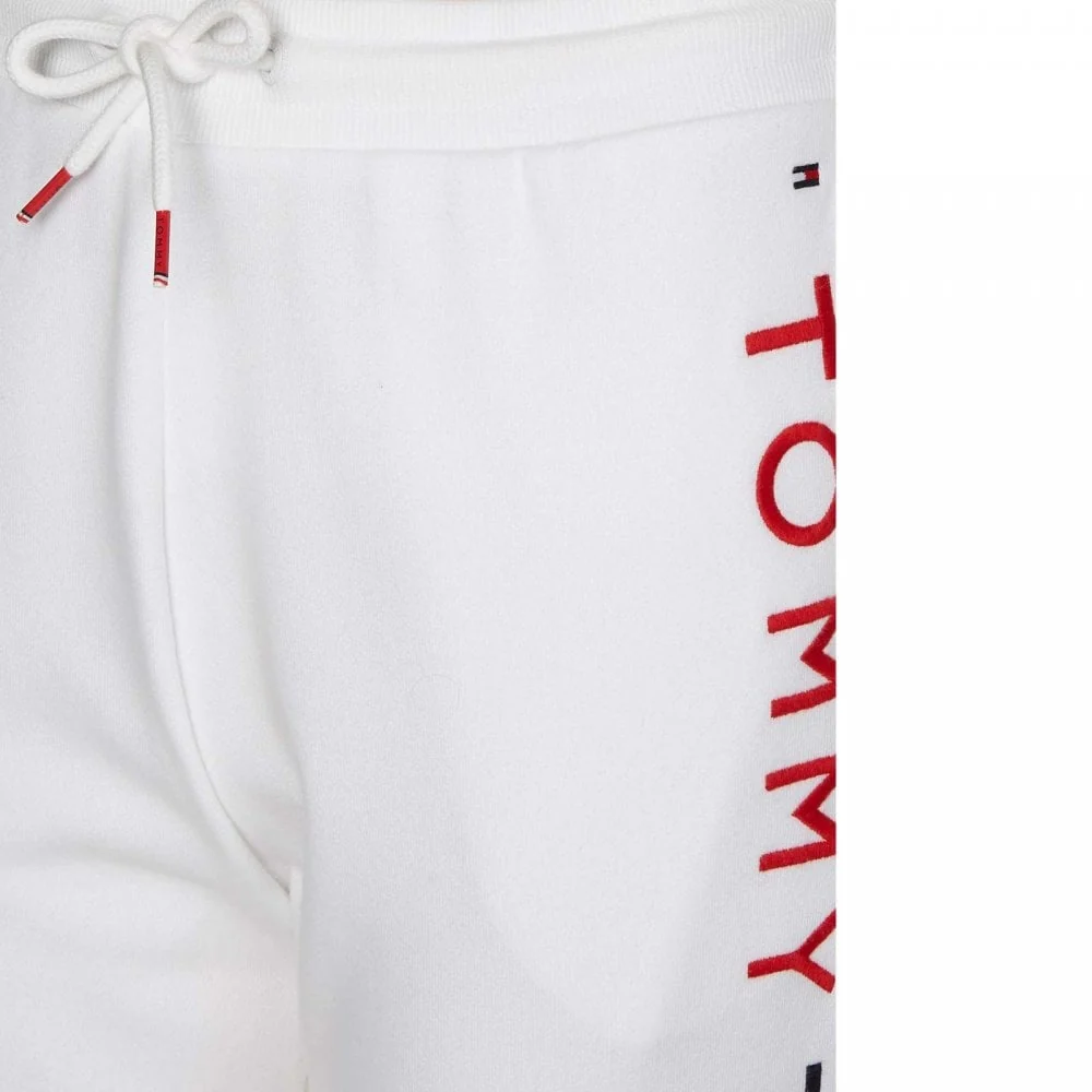 Logo Embroidered Tapered Track Pants, White - Image 6