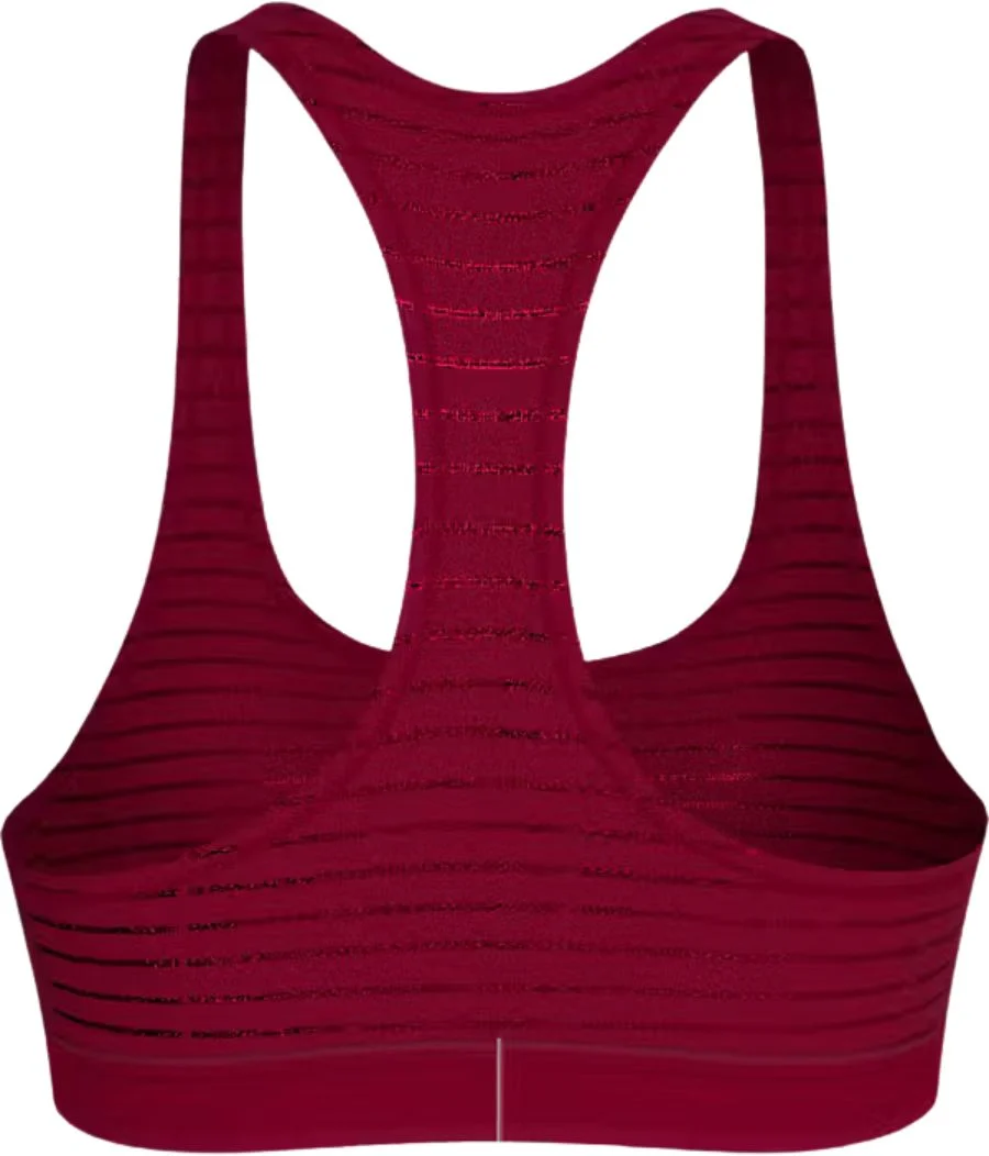Lurex Pinstripe Unlined Bralette, Deep Rouge - Image 2