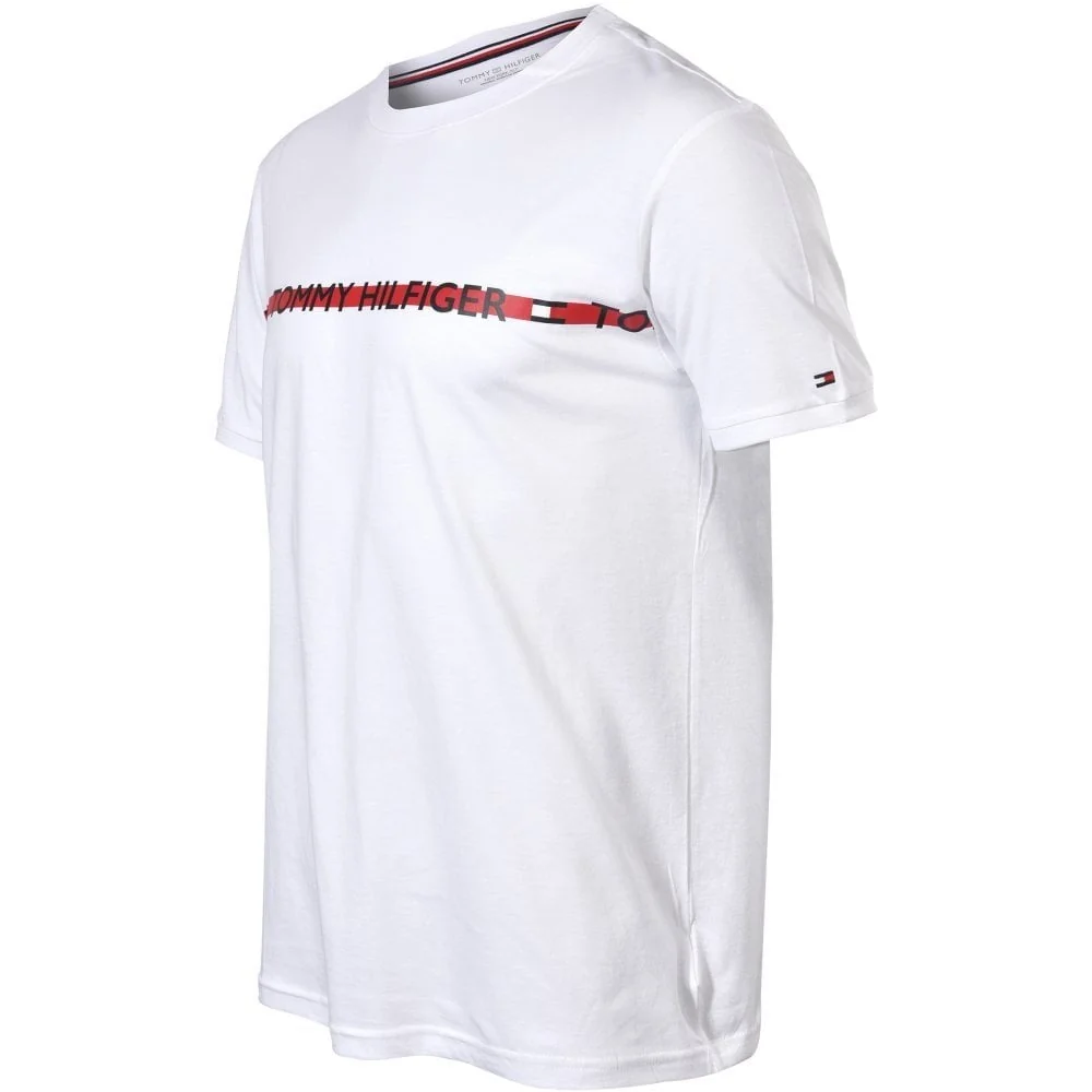 Nature Tech Striped Logo Crew-Neck T-Shirt, White - Image 3