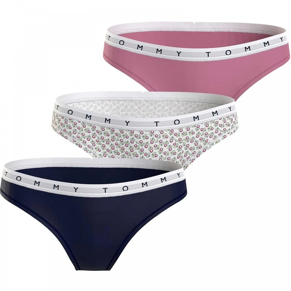 Organic Cotton 3-Pack Bikini Briefs, Desert Sky/Ditsy Floral/Hamp Pink