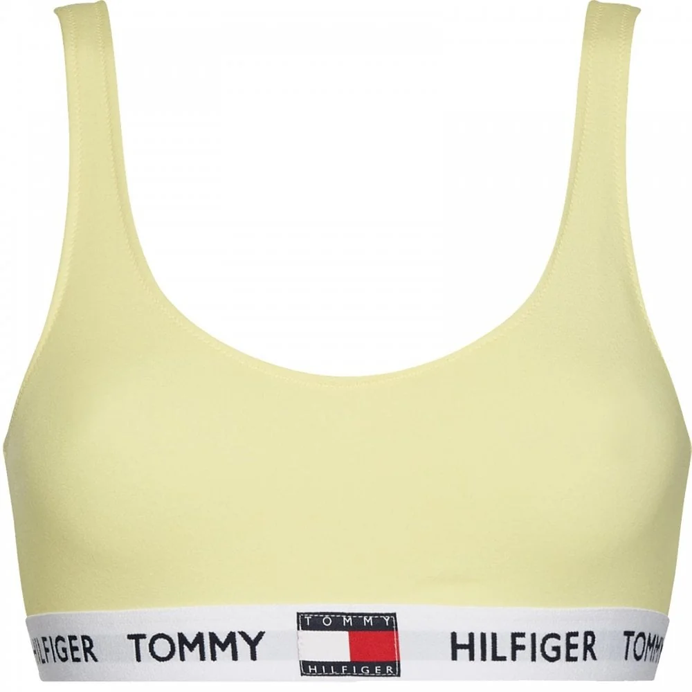 Organic Cotton Logo Bralette, Elfin Yellow