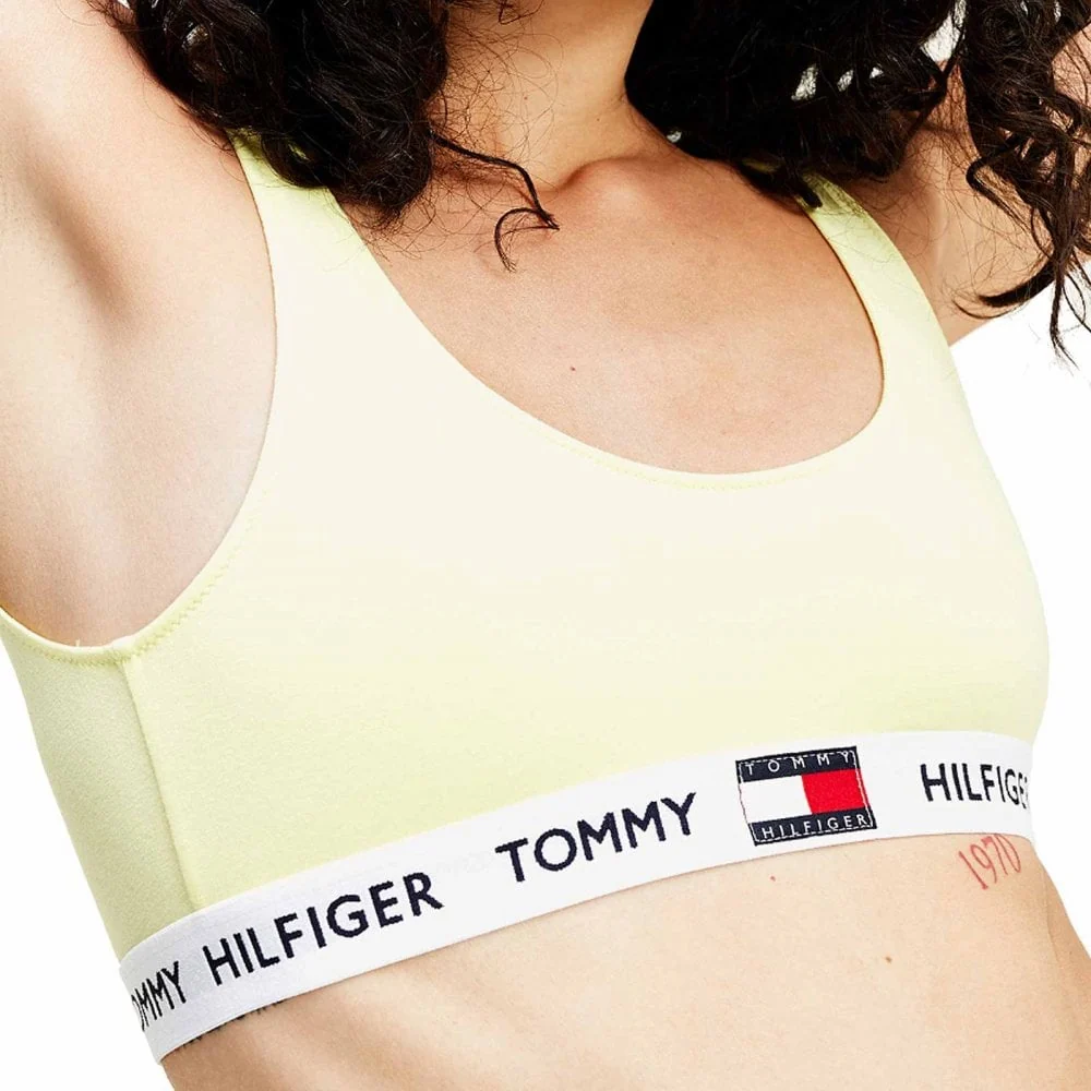 Organic Cotton Logo Bralette, Elfin Yellow - Image 2