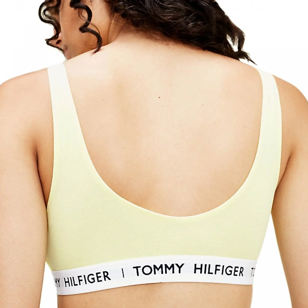 Organic Cotton Logo Bralette, Elfin Yellow - Image 3
